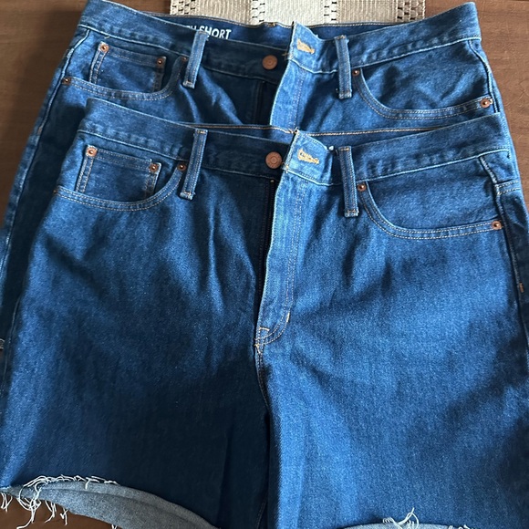 J. Crew Pants - EUC J.Crew Blue Denim Shorts, Frayed Hem, Mid Length, Sz 31; Two available
